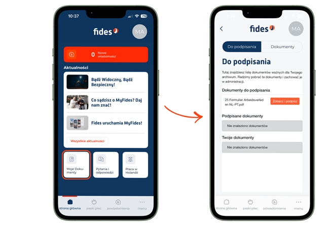 Podpisanie dokumentów